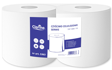 Czyściwo białe ręcznik papierowy Serwis dł. 200m (op. 2 rolki) - AKU